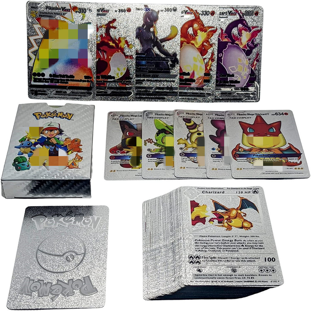 Black Charizard Card 55-Card Unofficial Pokémon TCG Pack | Foil Black ...