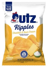 UTZ Cheddar & Sour Cream Family Size Chips (3 Bags-7.75 oz Each Bag)