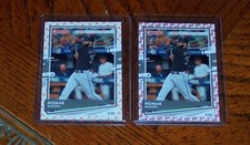 2020 Panini Donruss Baseball Nomar Mazara One Hundred Emoji & Fire /100 /75