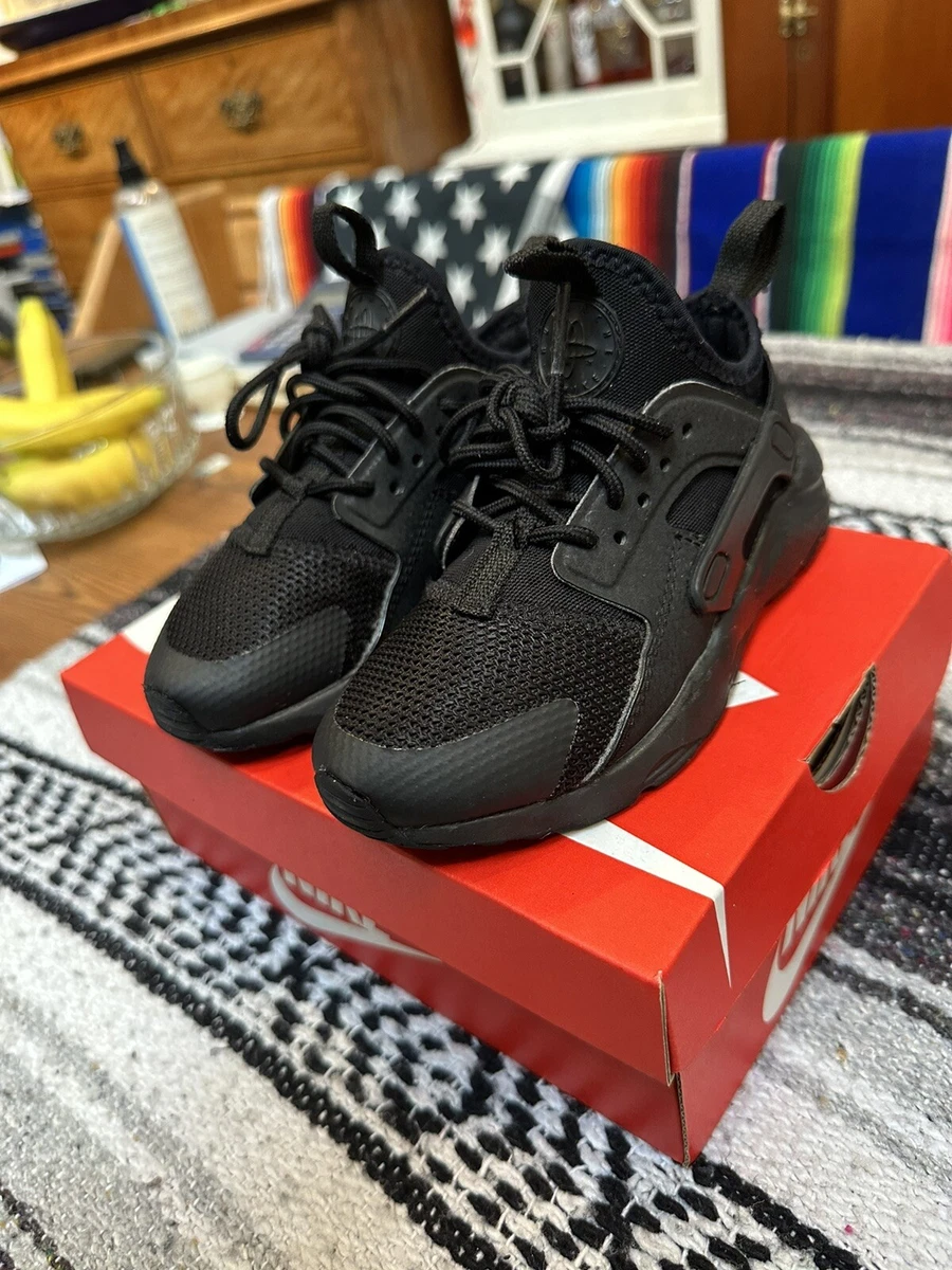 Nike Air Huarache Ultra Younger Kids 3-7yrs Size 10.5 UK Triple Black ⭐️ | eBay