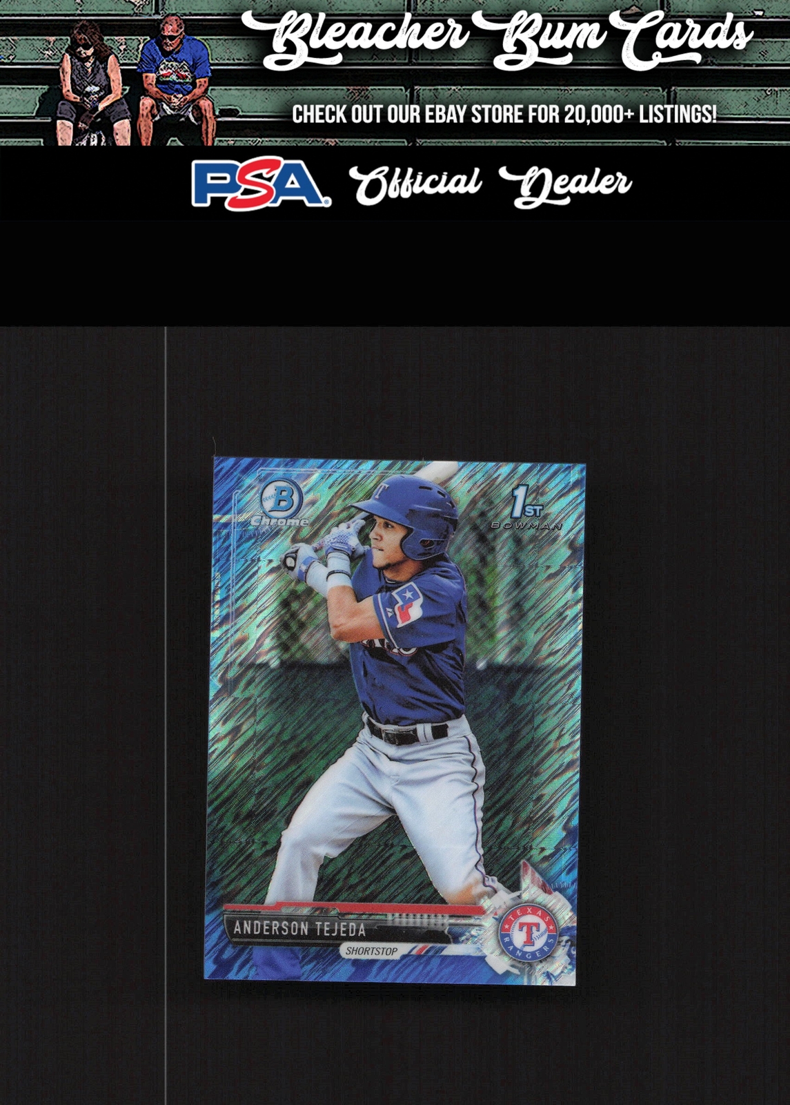 2017 Bowman Chrome Mini BCP247 Anderson Tejeda Blue Shimmer Refractor /150