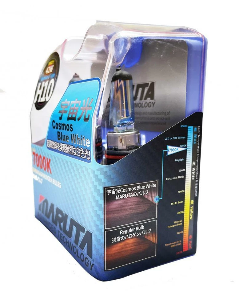 MARUTA® H10 42W 12v Cosmos Blue 7000K Xenon Gas Filled Car Headlight Bulbs - Image 2 of 4