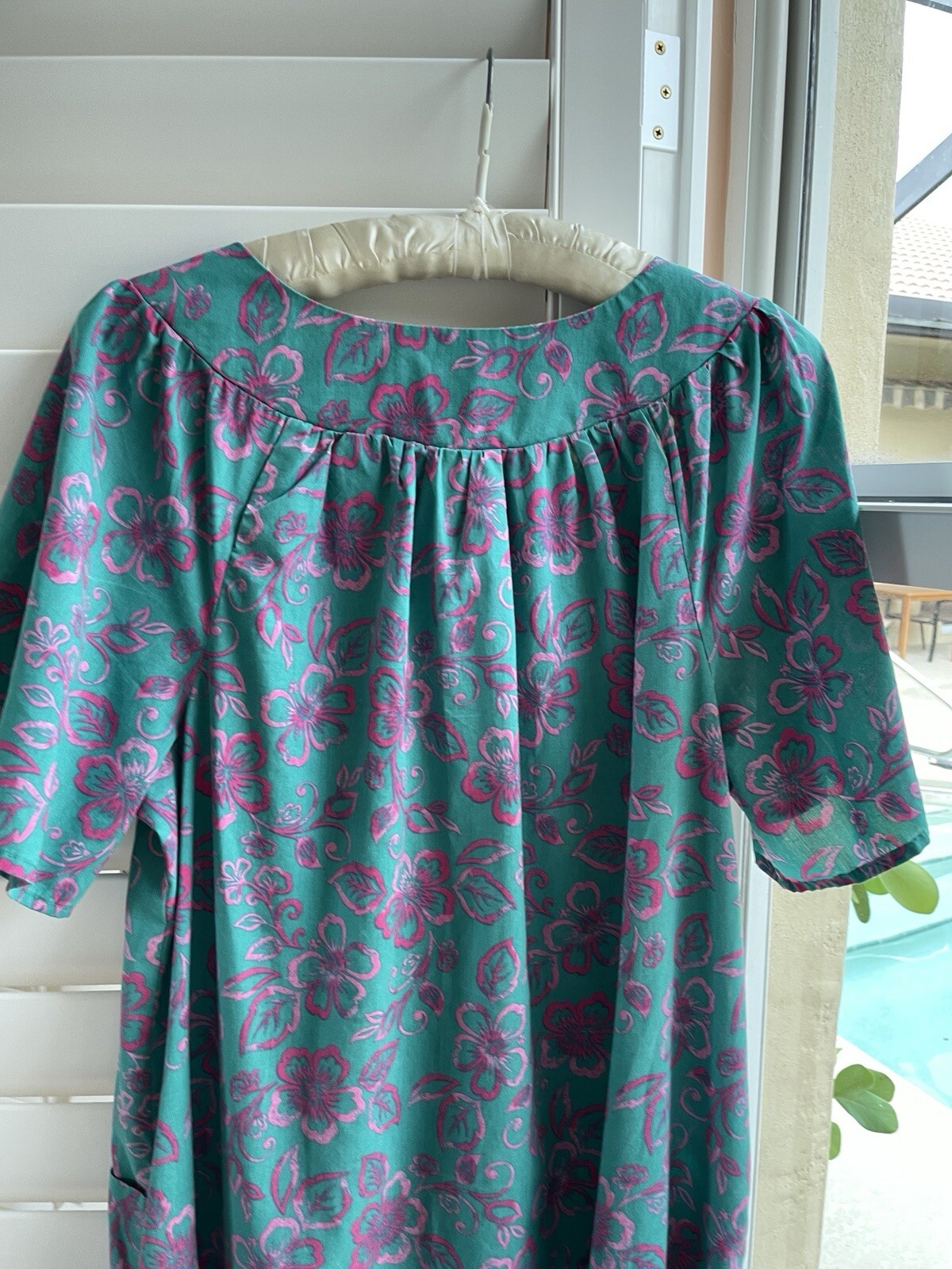 Easy Essentials Cotton Poly Print Pockets Ruffled… - image 5