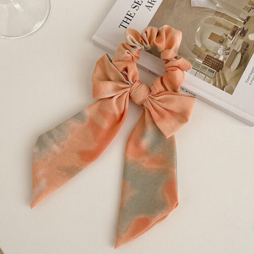Pure Color Bowknot Scrunchies Gradient Elastic Hair Bands Knotted Bow Hair Rope^ - Picture 15 of 22
