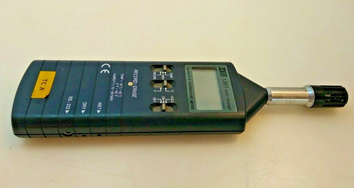 Tes 1361 Digital Datalogging Humidity Temperature Meter | eBay