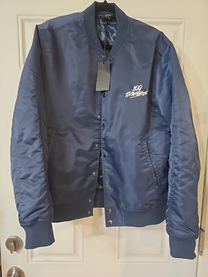 100 Thieves Foundations FW 23 Jacket Mens M Blue Snap Button New With Tags