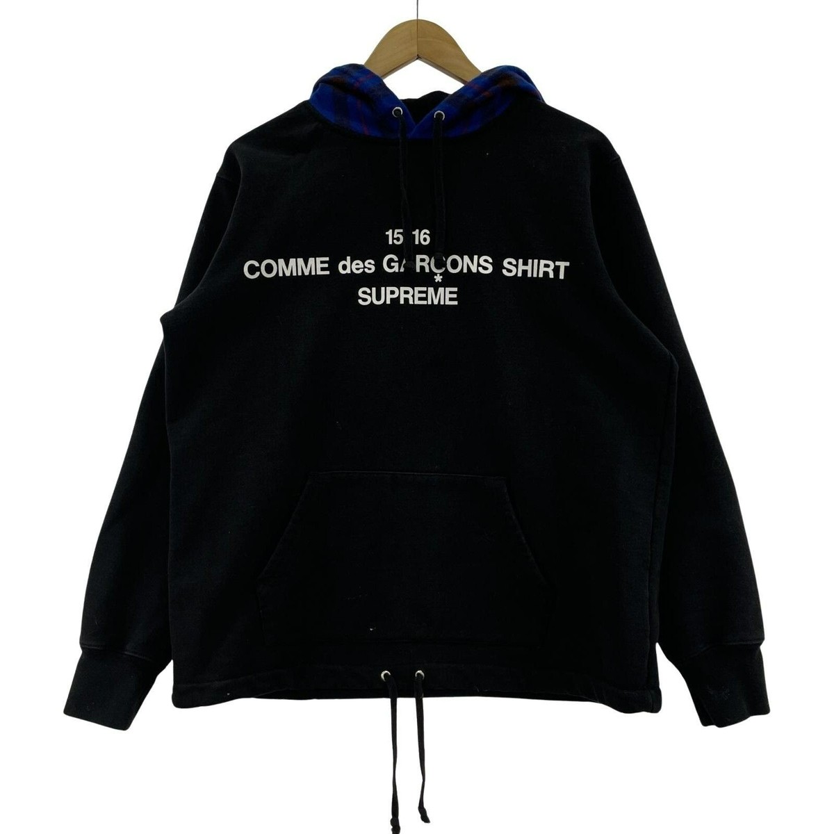 Supreme x COMME des GARCONS 15AW Logo Print Hoodie Black | eBay