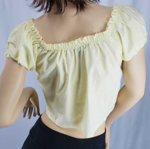 FOREVER 21 women's yellow crop top size small 4-6 F21 women's crop top size 4-6 - Picture 3 of 12