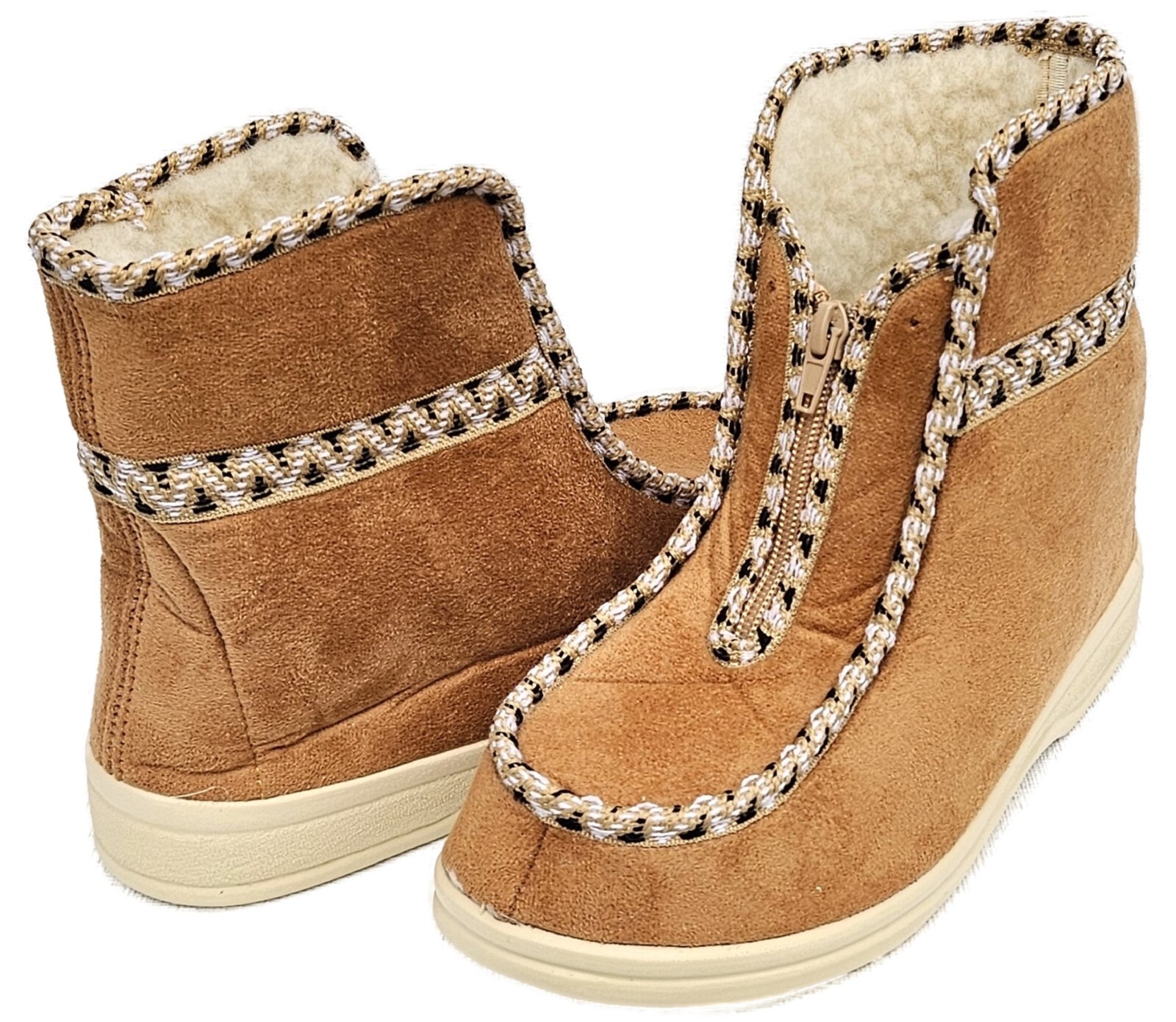 APL CALDE pantofole *miele di cammello * taglia 38 velluto poliestere + lana vergine