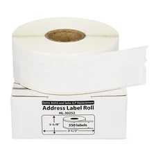 DYMO LW 30252-R REMOVABLE Address Labels - 24 Rolls of 350 - FREE FAST SHIP !