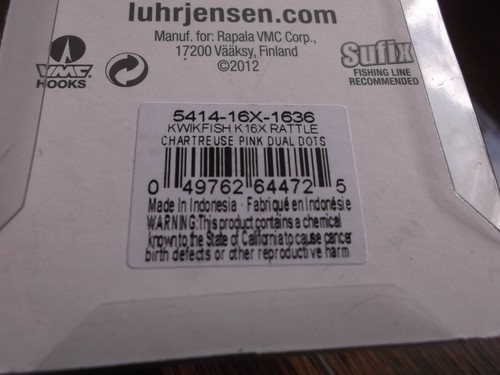 Luhr Jensen Kwikfish K-16x X-treme Rattle 1636 Chartreuse Pink Dual Dots - Picture 10 of 10