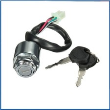Ignition Barrel Key Switch 2 Keys 4 Pin Block Connector For Honda ATV Moto Buggy