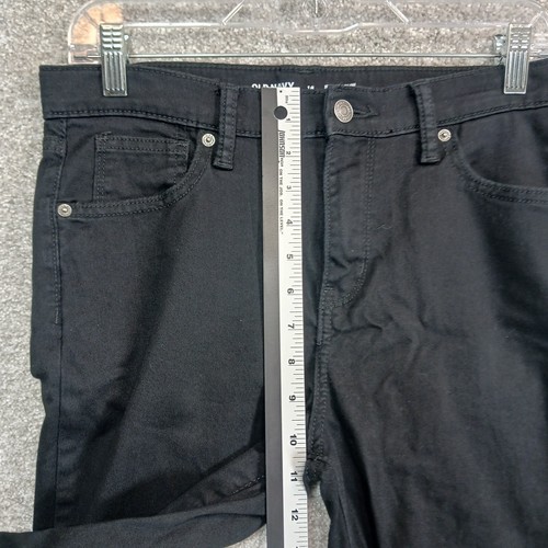 Old Navy Jeans Boys Size 18 Black Denim Stretch Karate Slim Built In Tough Pants - Picture 8 of 13