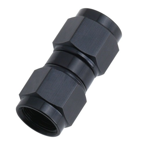 0 Degree Female to Female Swivel Coupler 6AN-6AN 8AN-8AN 10AN-10AN Fitting Black - Picture 7 of 11