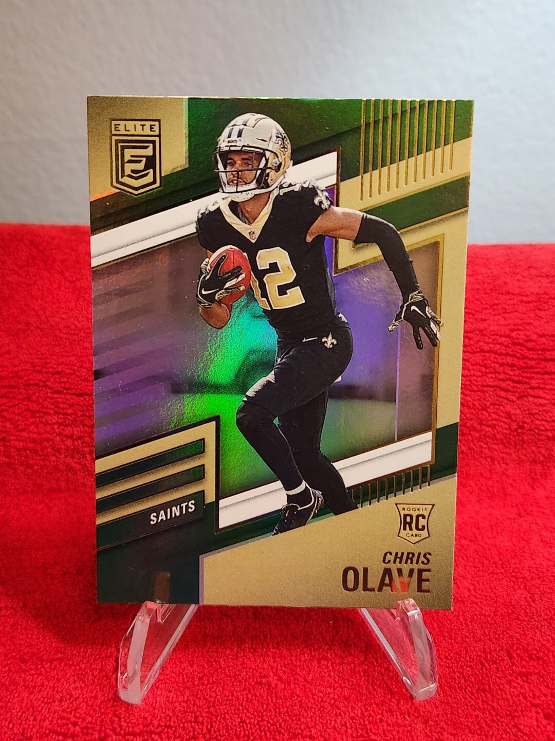 2022 Panini Donruss Elite - Green Rookie #122 Chris Olave (RC) - Saints