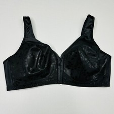 Vintage Playtex 18 Hour Bra 38C Black Full Coverage No Wire 4019