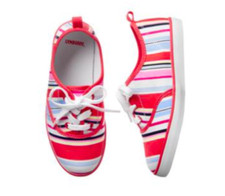 NWT GYMBOREE GIRLS 13 1 2 TROPICAL BREEZE FLORAL LACELESS SNEAKERS SHOES