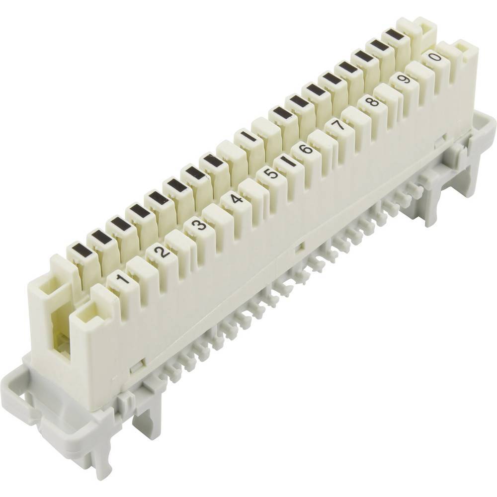 Modulo di collegamento LSA Plus 2, 10 fili doppi 93014c1018 bianco, contenuto: