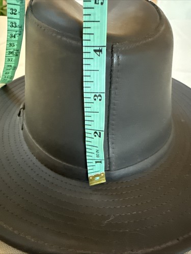 Henschel Hat Company Leather Safari Fedora Hat Size Small NWT - Picture 7 of 13