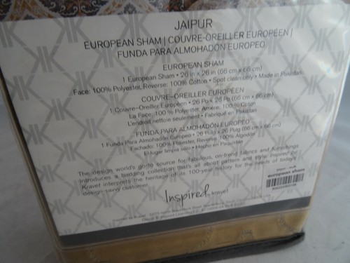 New Inspired by Kravet Jaipur European Pillow Sham in multi 26" x 26" - Picture 4 of 5