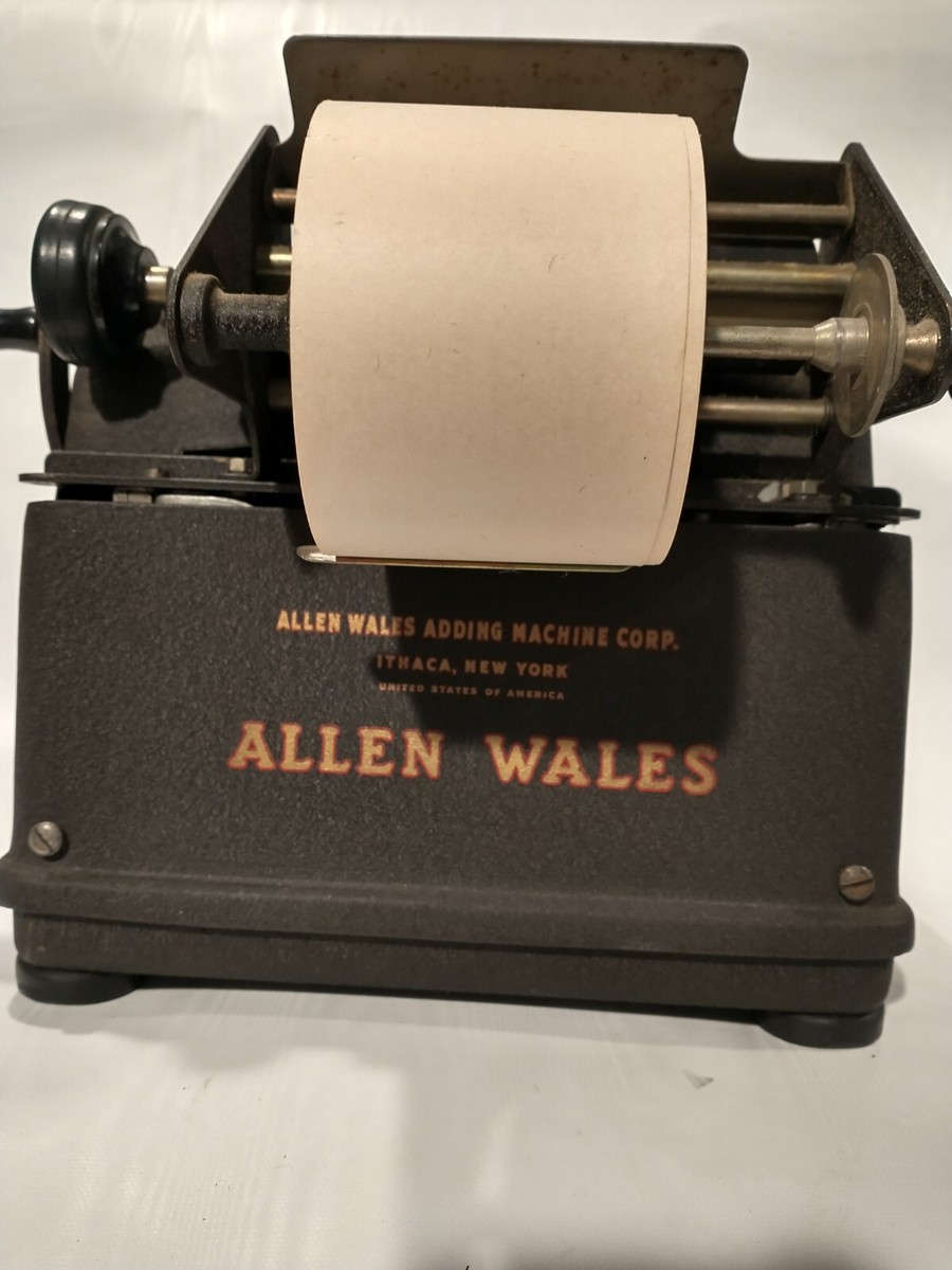 Antique Allen Wales 9-154452 Desk Model Adding Machine Untested