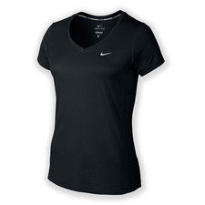 Ladies Nike Pro Dry Fit Black Competition Base Layer Short Sleeve Shirt XS-L