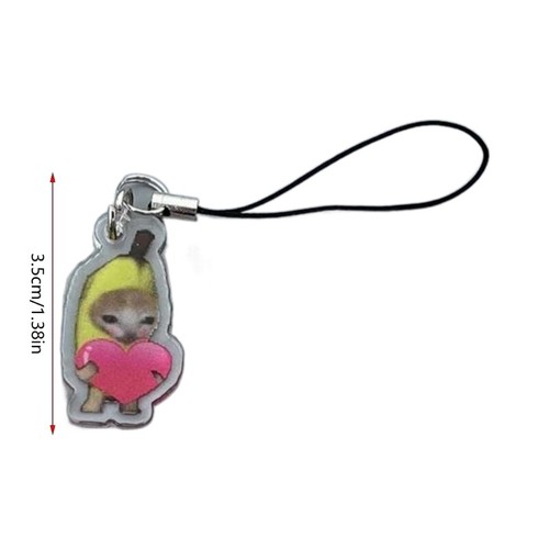 Keychain Happy Banana Chain Small Pendant Phone Strap Rope - 第 8/16 張圖片