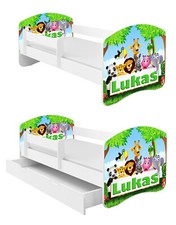 Jugendbett Kinderbett mit einer Schublade und Matratze Weiß 140x70 160x80 180x80