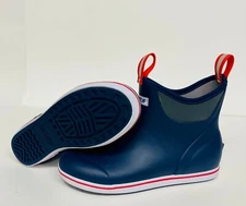 NEW Men's 22733 Xtratuf 6" Full Rubber Ankle Deck Boot Navy/Red Fishing Boots