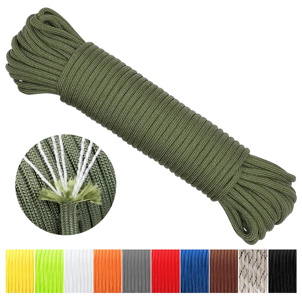 550LB Paracord Parachute Cord Rope Mil Spec Type III 7 Strand 50 100 500  1000FT