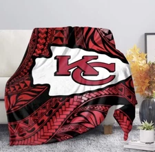 KC Chiefs Oversized Throw/polynesian Tribal
