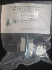 Evergreen 302 Compression Seal 5/8 Tube 3/8 Pipe Hood Duct Penetration UL NEW