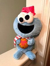Kids Preferred Sesame Street Cookie Monster Holiday Plush w/ Crinkle Squeak