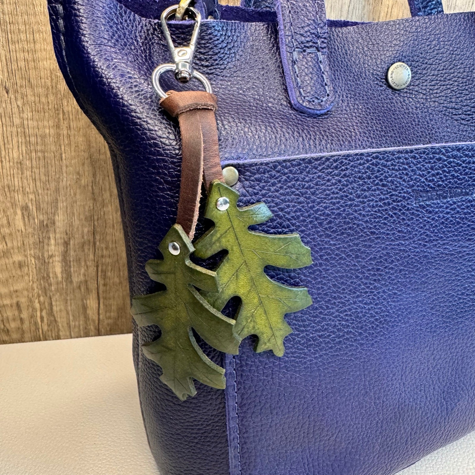 Genuine Leather Autumn Purse Charm