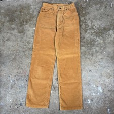 Vintage 70s Levi  s Tan Corduroy White Tab Loose Fit Pants Size 27x28.5