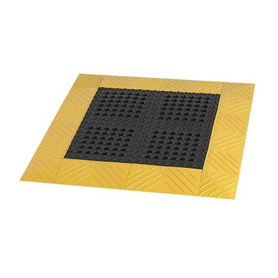 NOTRAX 620S3036BY Drainage Mat,Black wYlwBrdr,2ft. 6''x3ft. 9MM32