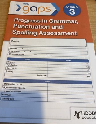 GAPS Year 3, Ages 7-8. SPRING. New Test Paper With Answers. 