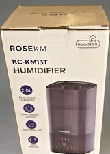 ROSEKM KC-KM13T Cool Mist Humidifier Black Ultrasonic Quiet Operation 