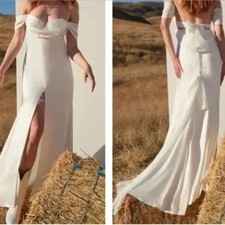For Love & Lemons x Revolve Cora Bridal Gown White Size M NWT