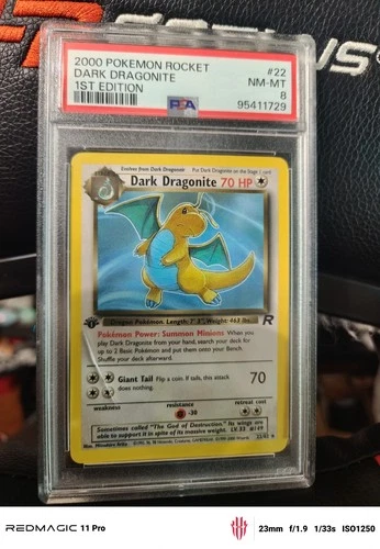New ListingPSA 8 1st Edition Dark Dragonite 22/82 Team Rocket 2000 Pokemon NM-MT WOTC