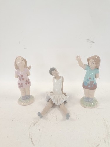 NAO By Lladro Vintage Figurine Bundle - Ballerina, Little Kiss, Bye Bye