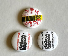 Madness - Group Of Three Vintage Pin Badges