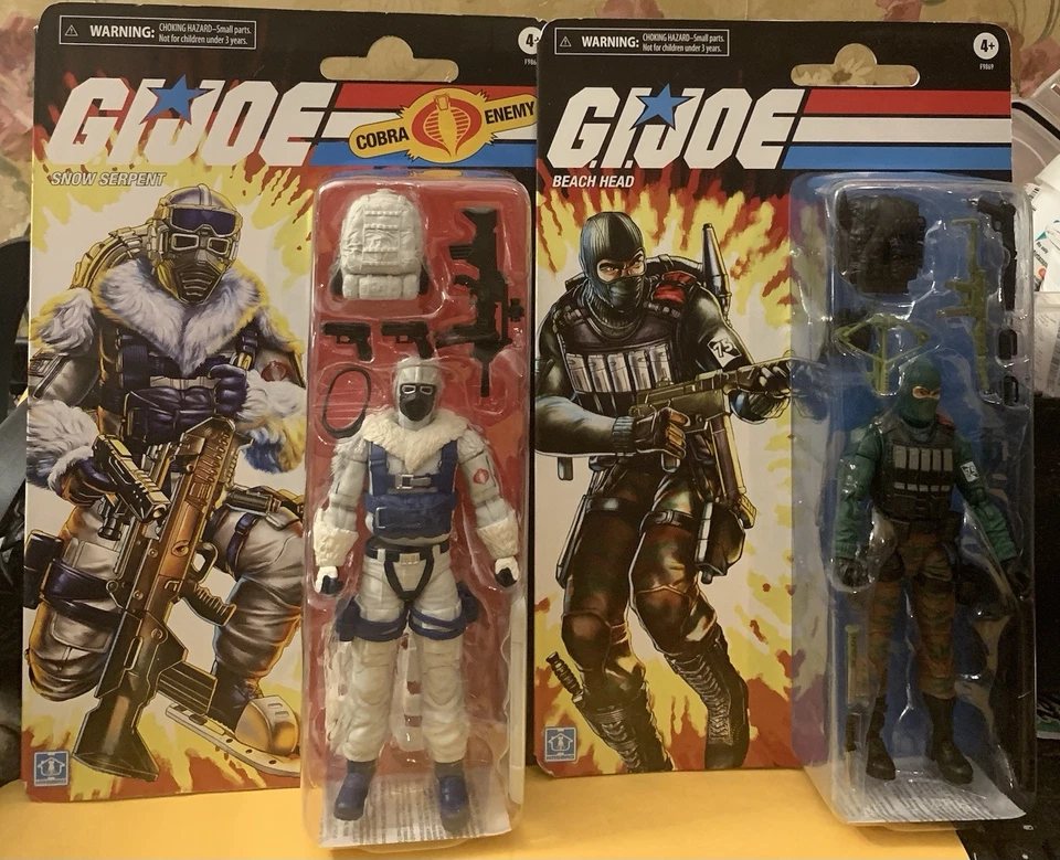 Lote de 7 figuras GI Joe SGT Slaughter Cobra Commander y anguila Snow Servant Beach Head Foto 2 de 4