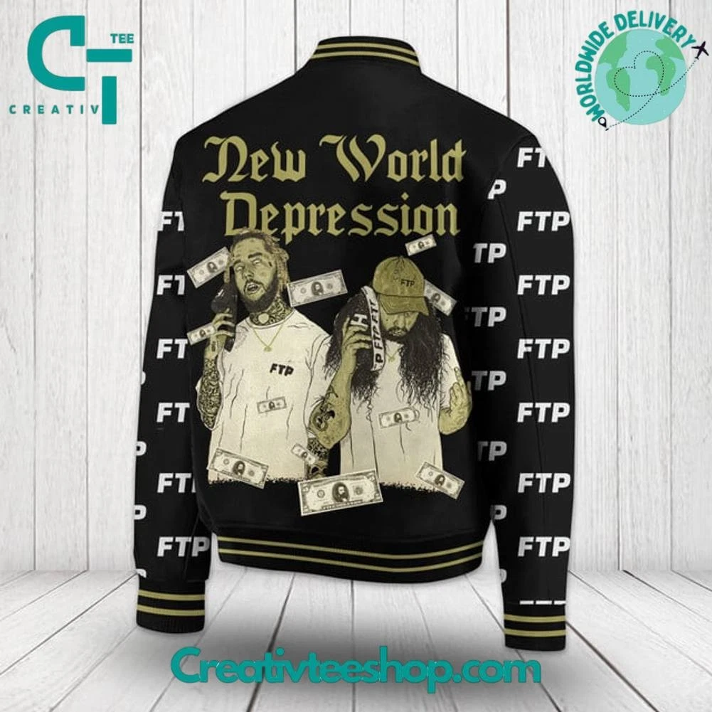 Grey Day FTP “New World Depression” Baseball Jacket