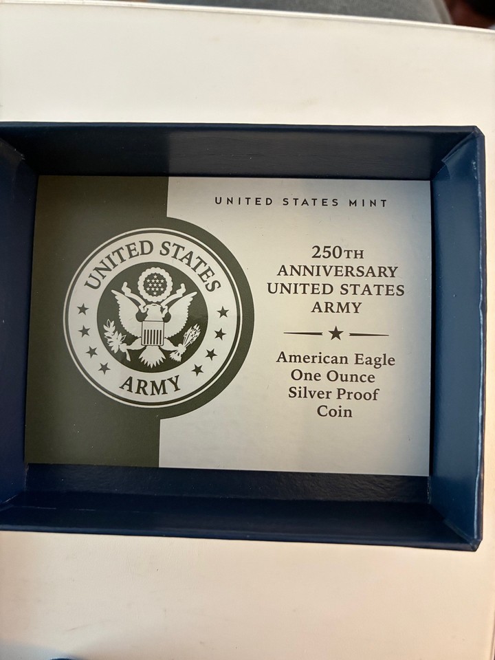 2025 W 250th Anniversary US ARMY PRIVY MARK 1oz SILVER EAGLE PROOF PF ...