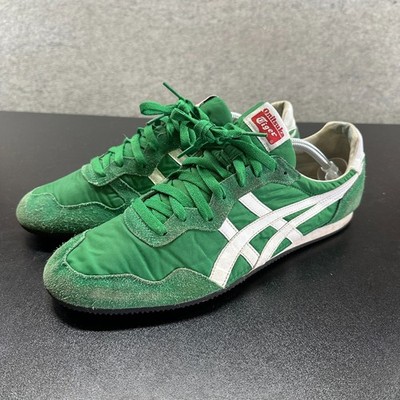 Asics Onitsuka Tiger Serrano Shoes Men s 12 Forest Green Low Top Suede Rare