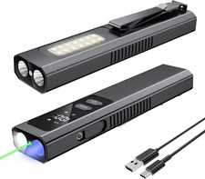 EDC Flat Flashlight 4 in 1 Pocket Magnetic Flashlight High Lumens Work Light wit