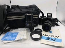 MINOLTA MAXXUM 3Xi 35mm Film SLR Camera 35-90mm 70-210mm AF Zoom Lens Tested