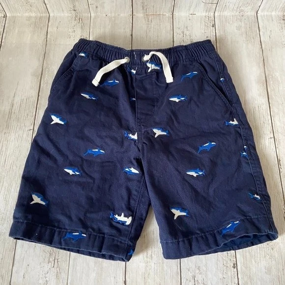 Hanna Andersson Navy Shark Canvas Core Shorts - Image 2 of 4