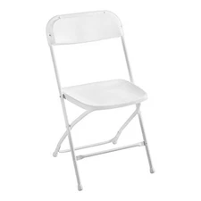 Lancaster Table & Seating White Textured and Contoured Folding Chair - 10ct